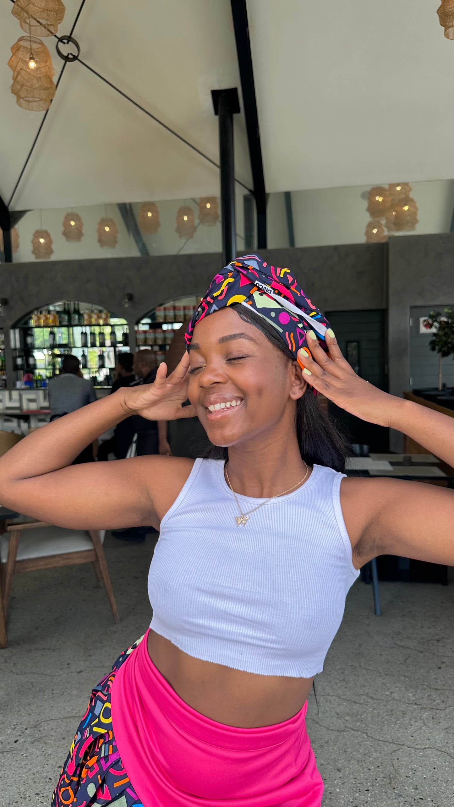 Thema pink head wrap