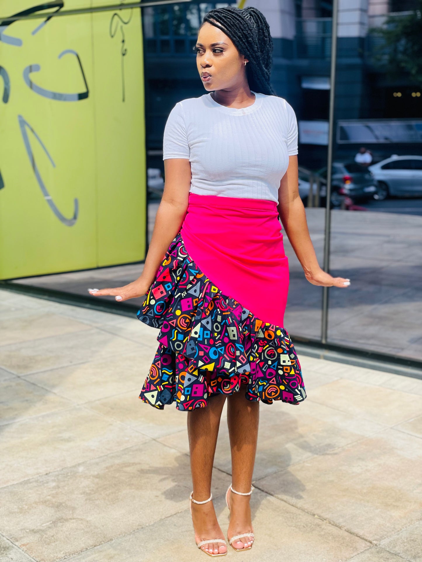 Thema Pink Wrap skirt
