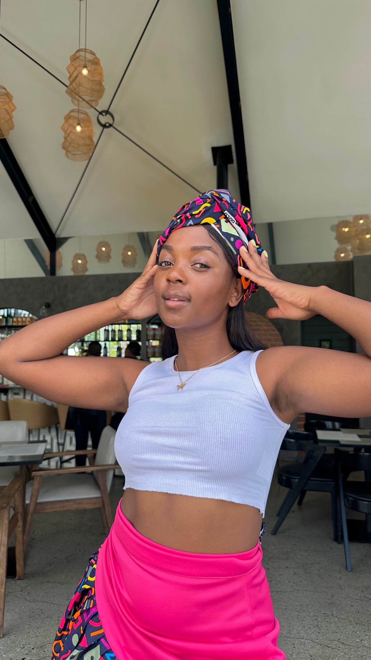 Thema pink head wrap