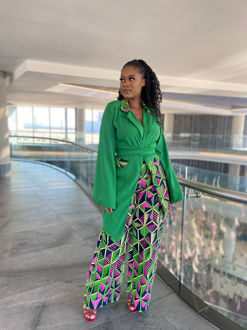 Green 2025 blazer set