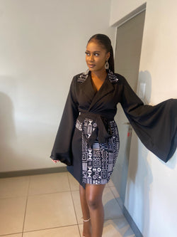 Tabia Black blazer dress Stitched By Gael