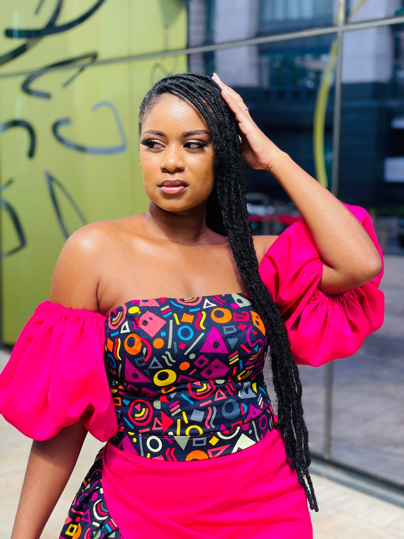 Pink shop ankara styles